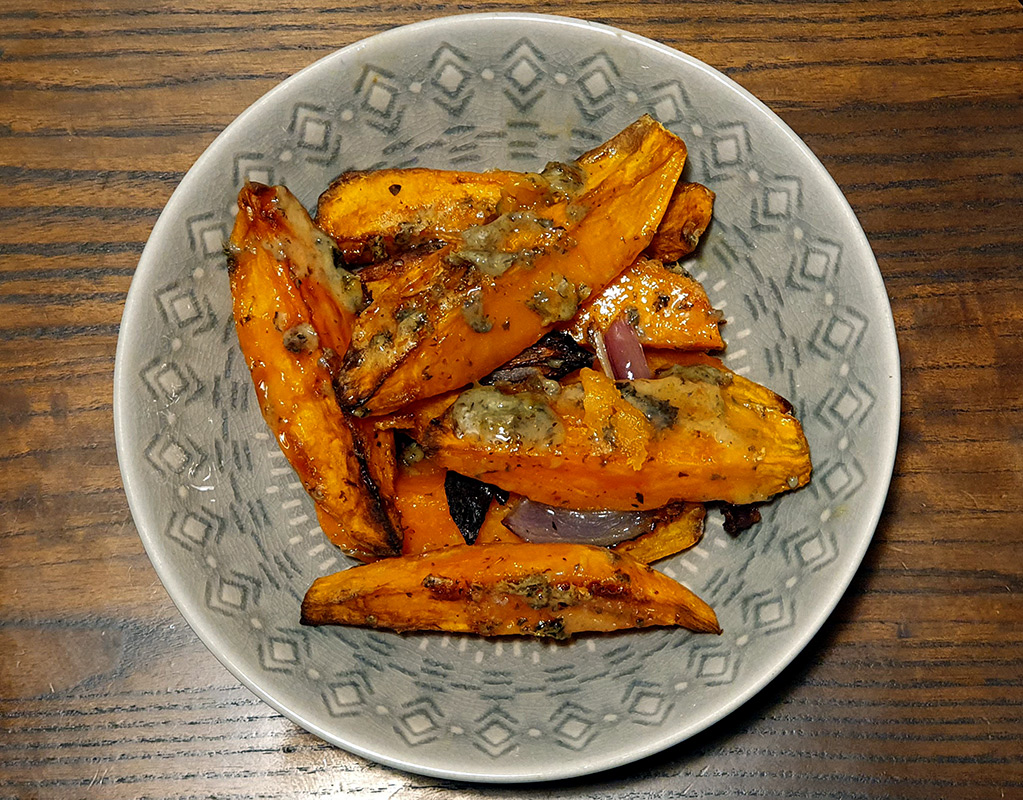 Baked Sweet Potato with Stilton