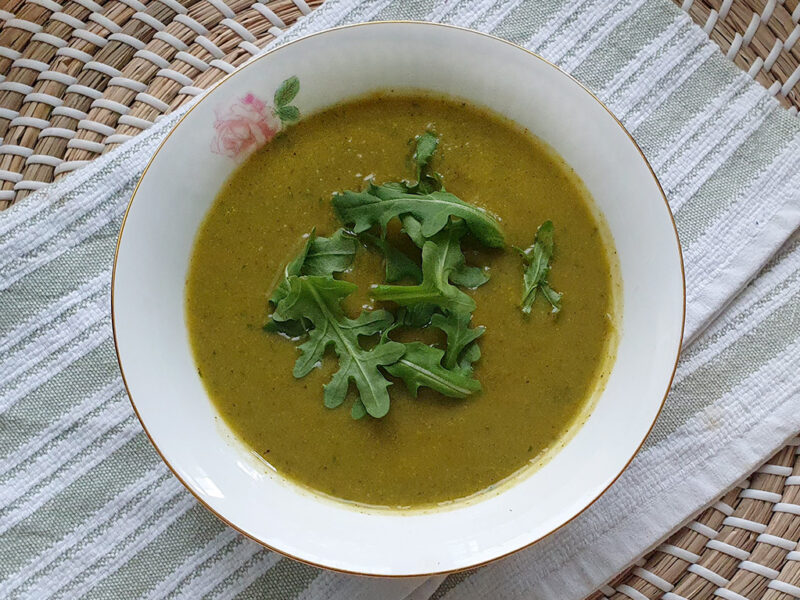 Broccoli, Pea and Rocket Soup
