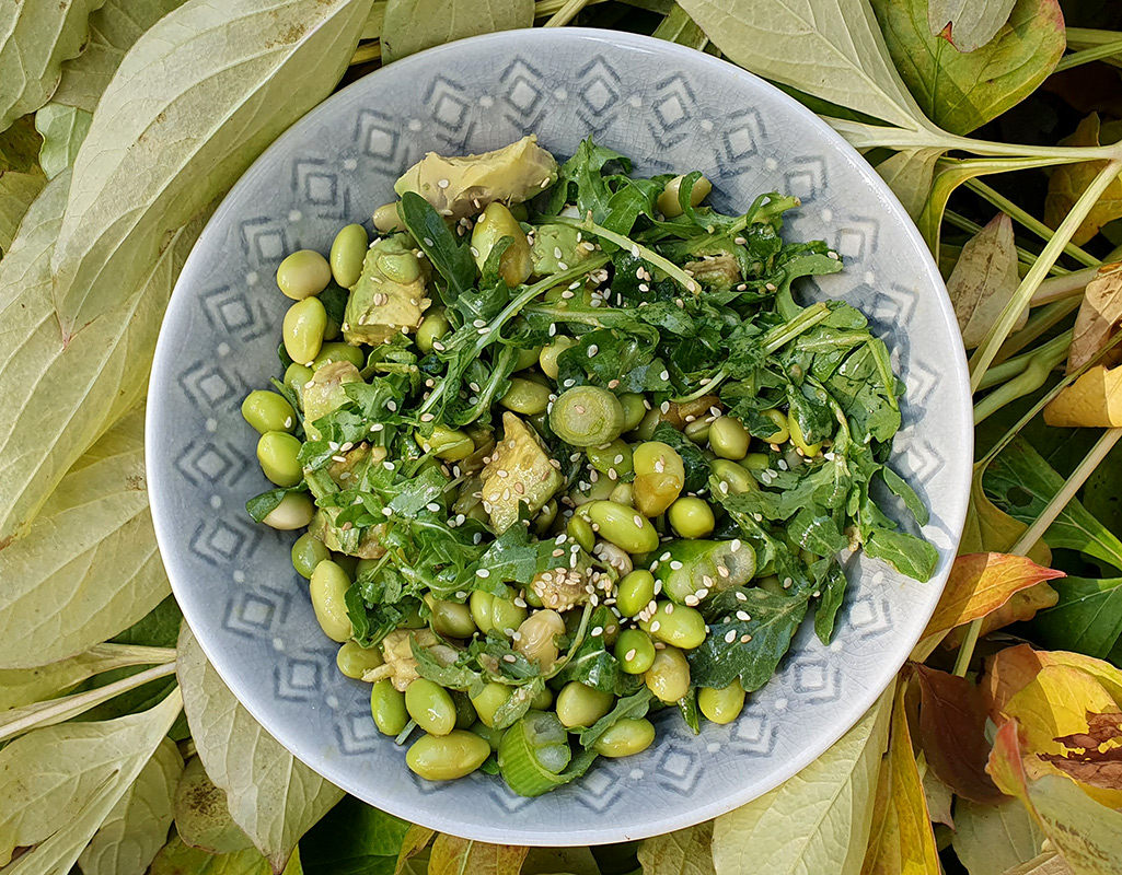Edamame, Avocado, and Rocket Salad