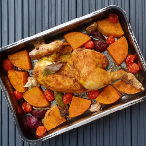 Moroccan Roasted Chicken with Butternut Squash