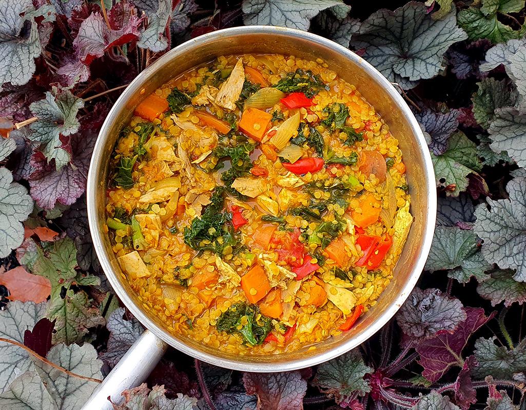 Easy Chicken and Red Lentil Curry