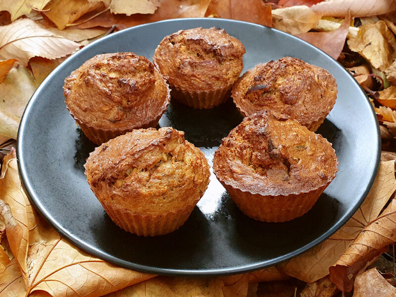 Healthy Chestnut and Oat Muffins