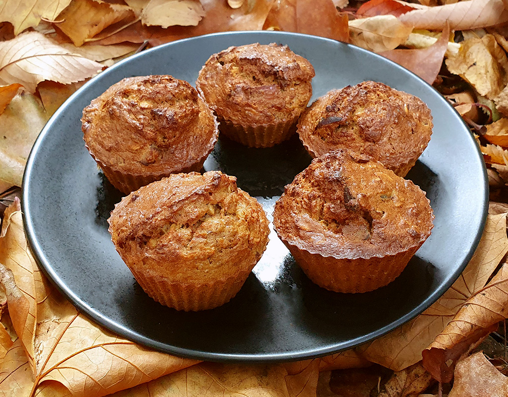 Healthy Chestnut and Oat Muffins