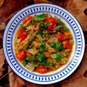 Red Lentil and Sweet Potato Curry with Duck