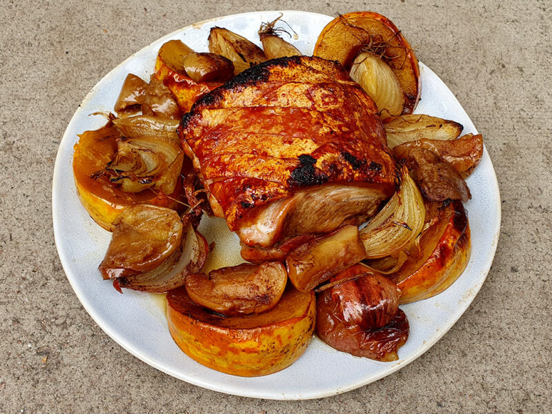 Roast Pork with Squash and Apple
