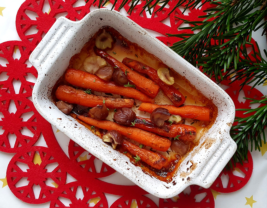 Baby Carrots Baked in Port