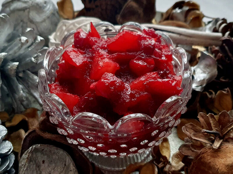 Cranberry Sauce with Ginger and Pear