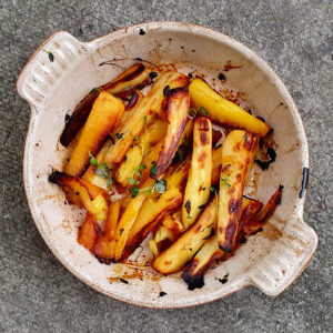 Honey and Thyme Roasted Parsnips