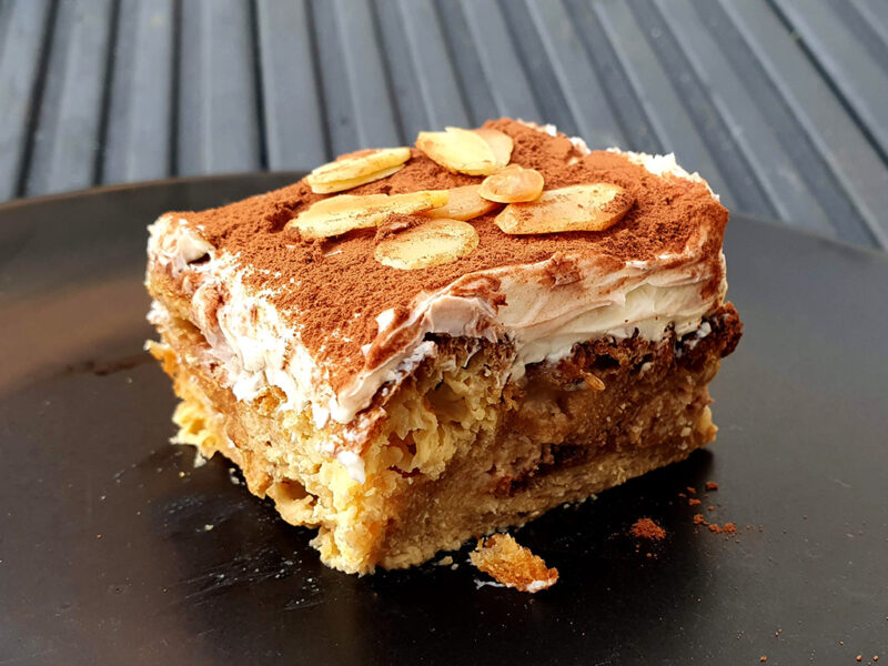Tiramisu Croissant Pudding