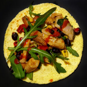 Chicken Tacos with Spiced Bean Salad