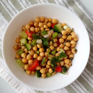 Chickpea salad with sumac dressing