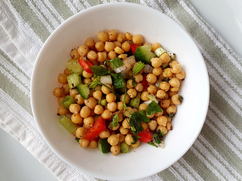 Chickpea salad with sumac dressing