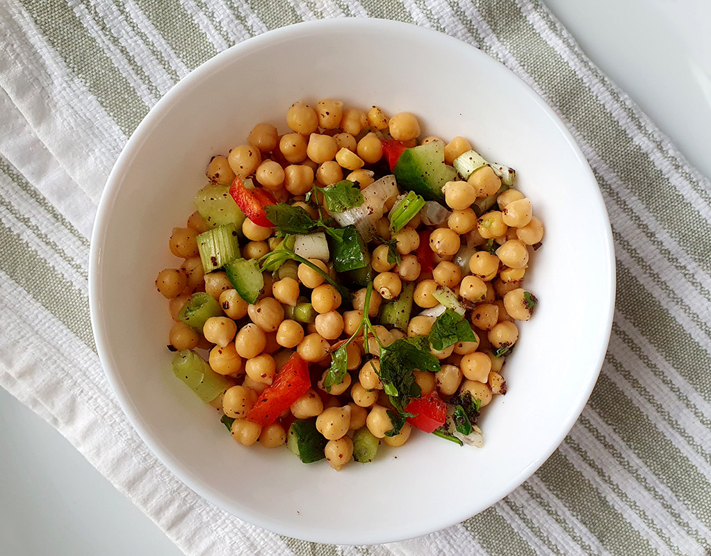 Chickpea salad with sumac dressing
