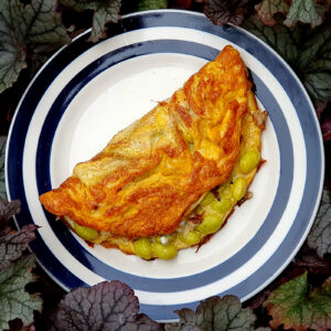 Edamame and Sardine Omelette