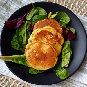 High-protein salmon drop scones