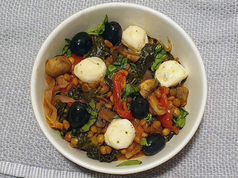 Mediterranean Lentil and Mushroom Stew