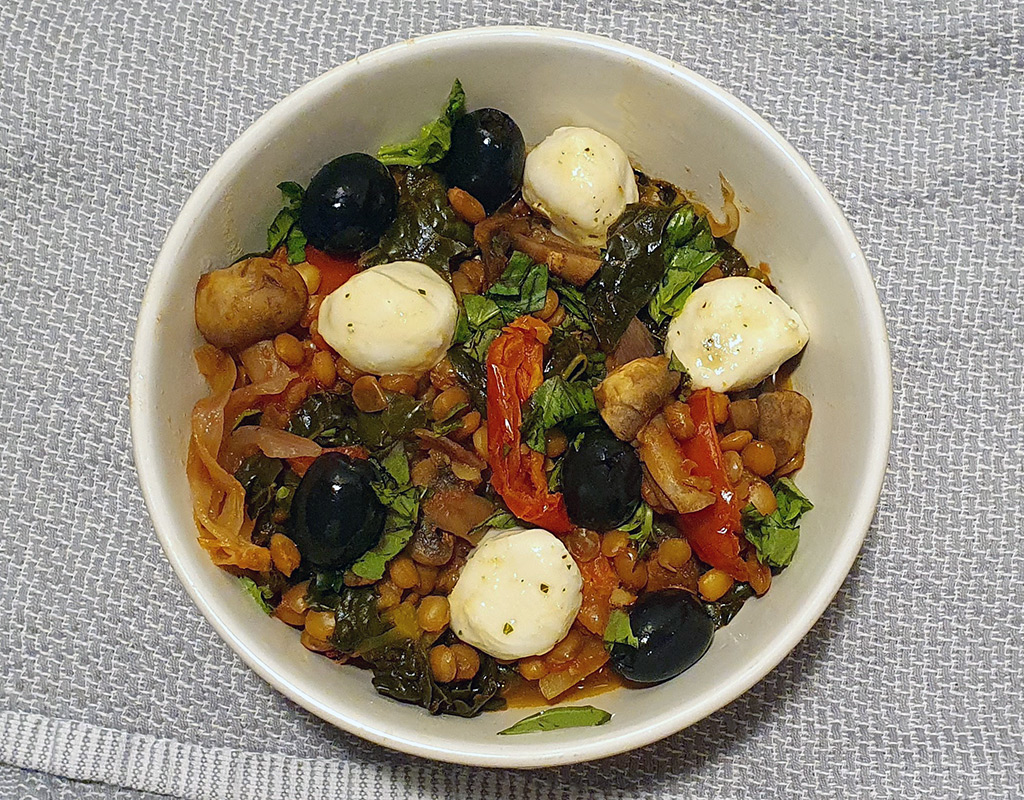 Mediterranean Lentil and Mushroom Stew