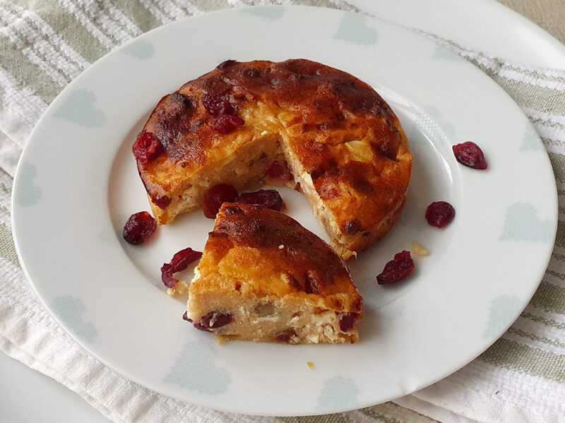 Baked Cottage Cheese with Cranberries and Dates