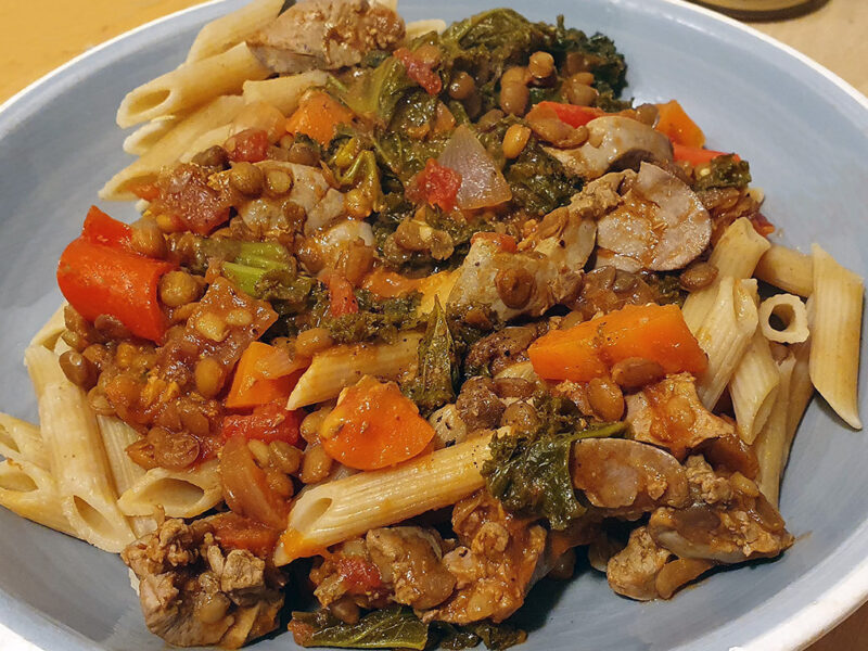 Duck Liver and Lentil Ragù