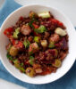 Easy lentil and sausage salad