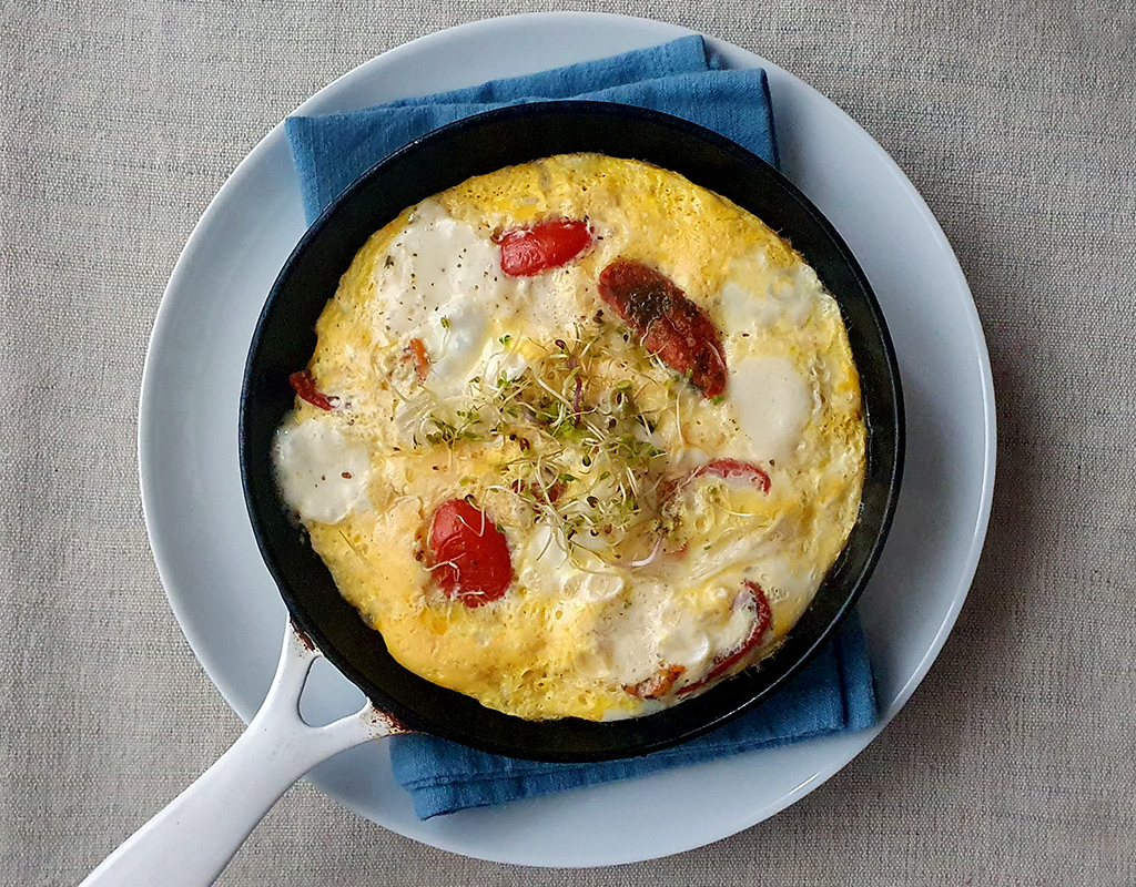 Scallop and Mozzarella Frittata