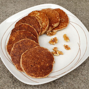 Apple and Walnut Oat Pancakes