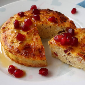 Baked Cottage Cheese with Pomegranate