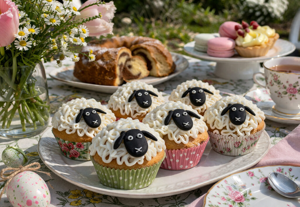 Easter Lamb Cupcakes