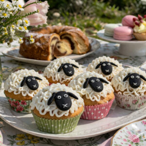 Easter Lamb Cupcakes