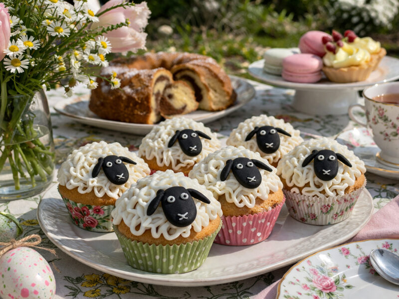Easter Lamb Cupcakes