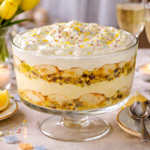 Lemon Trifle with Limoncello and Passion Fruit