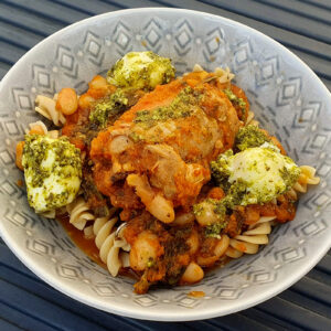 Mozzarella-Stuffed Chicken Thigh Stew