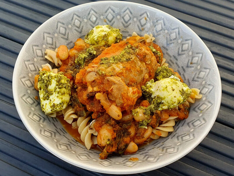 Mozzarella-Stuffed Chicken Thigh Stew