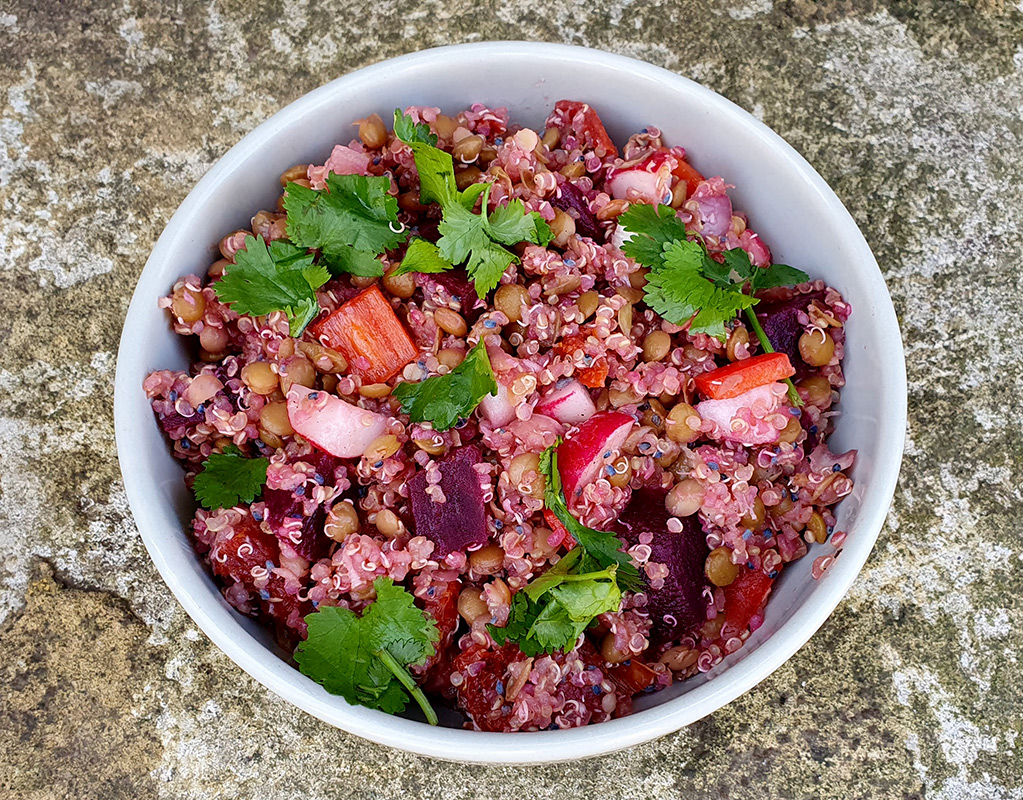 Quinoa, Lentil and Beetroot Salad