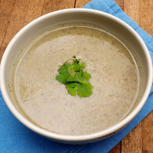 Thai Potato, Mushroom and Leek Soup