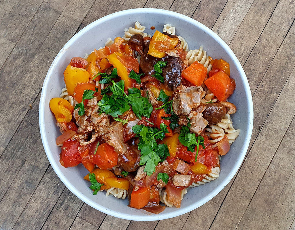 Duck Liver and Shiitake Ragu