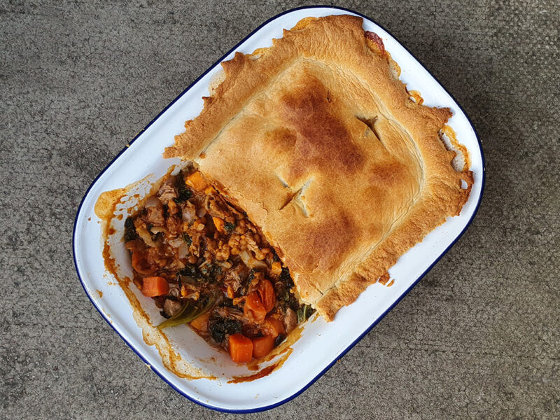 Roast Lamb and Lentil Pie