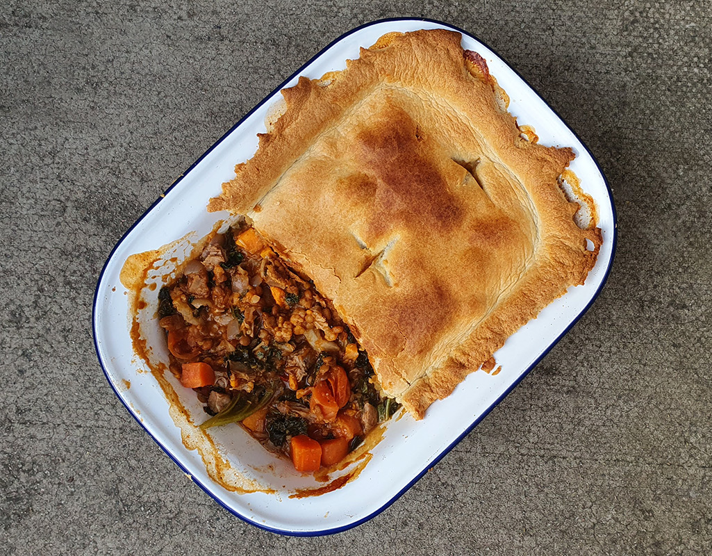 Roast Lamb and Lentil Pie