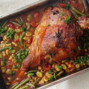 Roasted Lamb in Rich Tomato Sauce