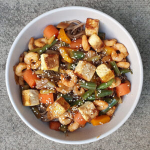 Tofu and Prawn Stir-Fry