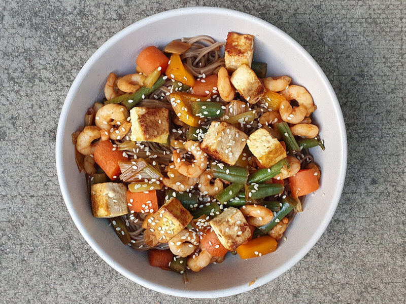 Tofu and Prawn Stir-Fry