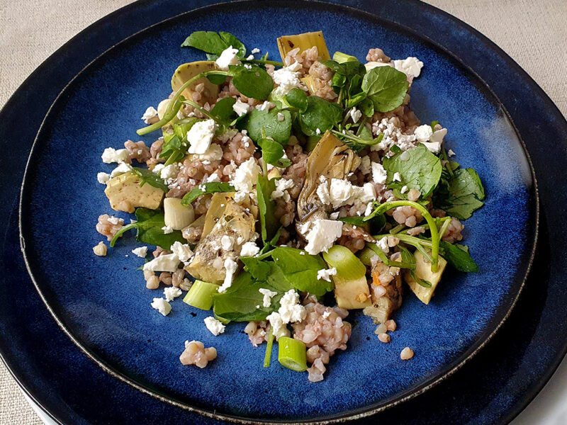 Buckwheat and Artichoke Salad