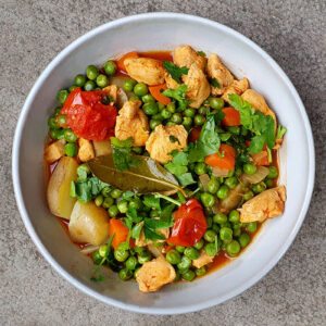 Chicken and Pea Paprikash