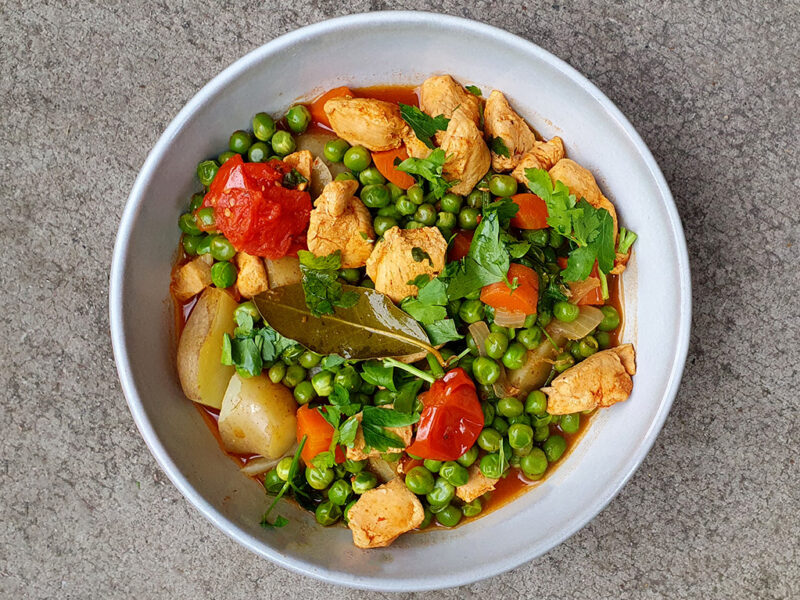 Chicken and Pea Paprikash