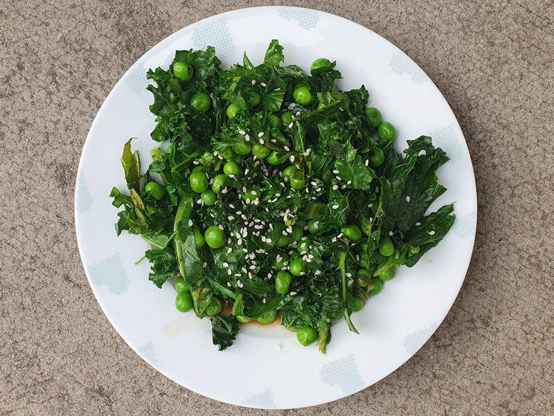 Sesame Peas and Kale