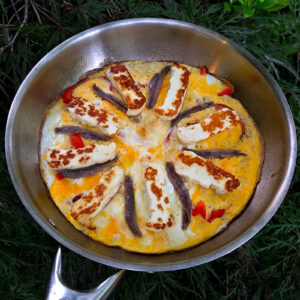 Anchovy and Halloumi Frittata