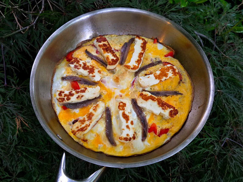 Anchovy and Halloumi Frittata
