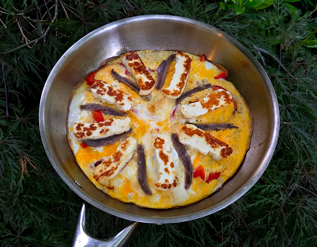 Anchovy and Halloumi Frittata