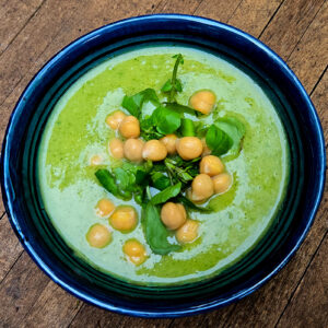 Broccoli, Watercress and Chickpea Soup