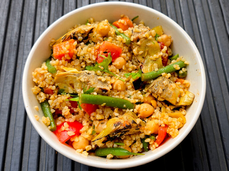 Bulgur Wheat and Artichoke Salad